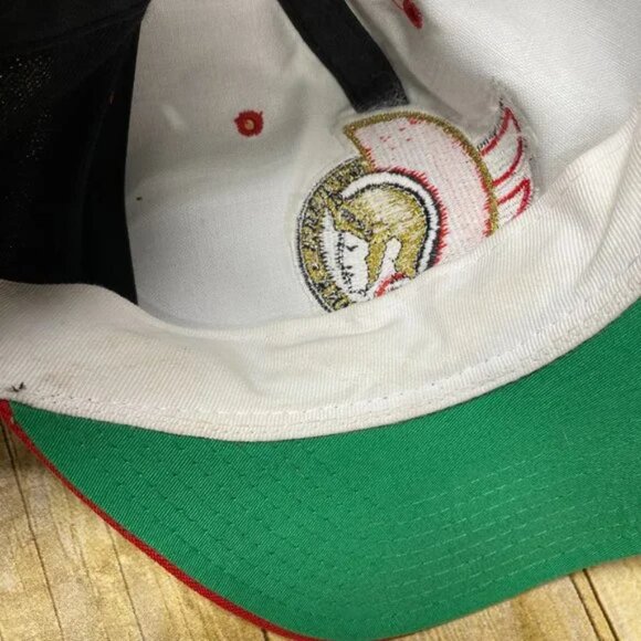 Ottawa Senators Hat Cap Fitted Large Black Red American Needle Airhead Air Pump - Picture 12 of 15